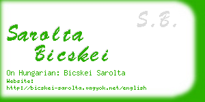 sarolta bicskei business card